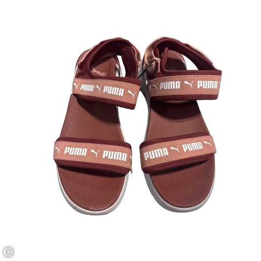 Sandals Flats By Puma In Red, Size: 9