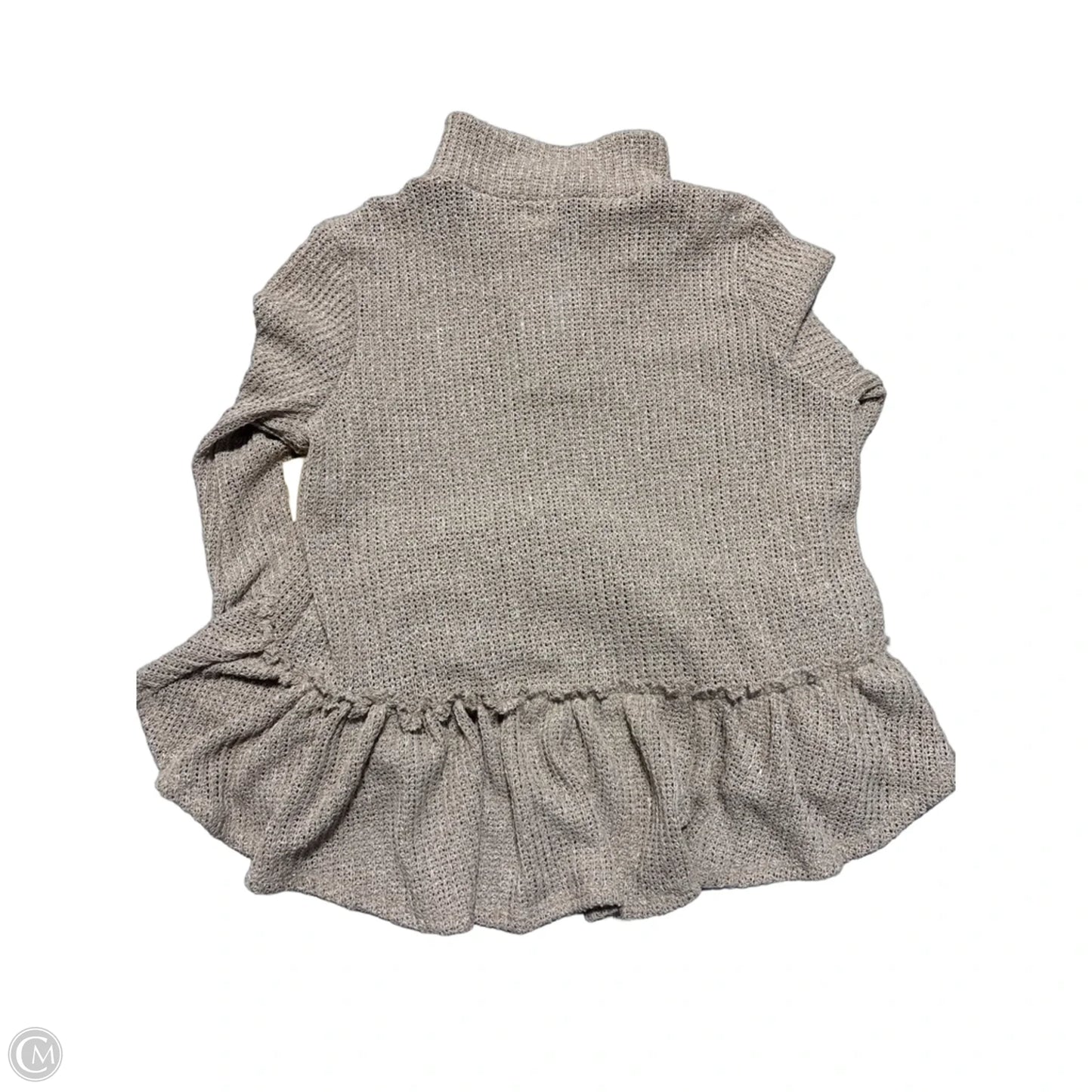 Top Long Sleeve By Cme In Tan, Size: M