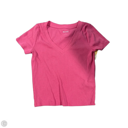 Top Short Sleeve By Hollister In Pink, Size: S