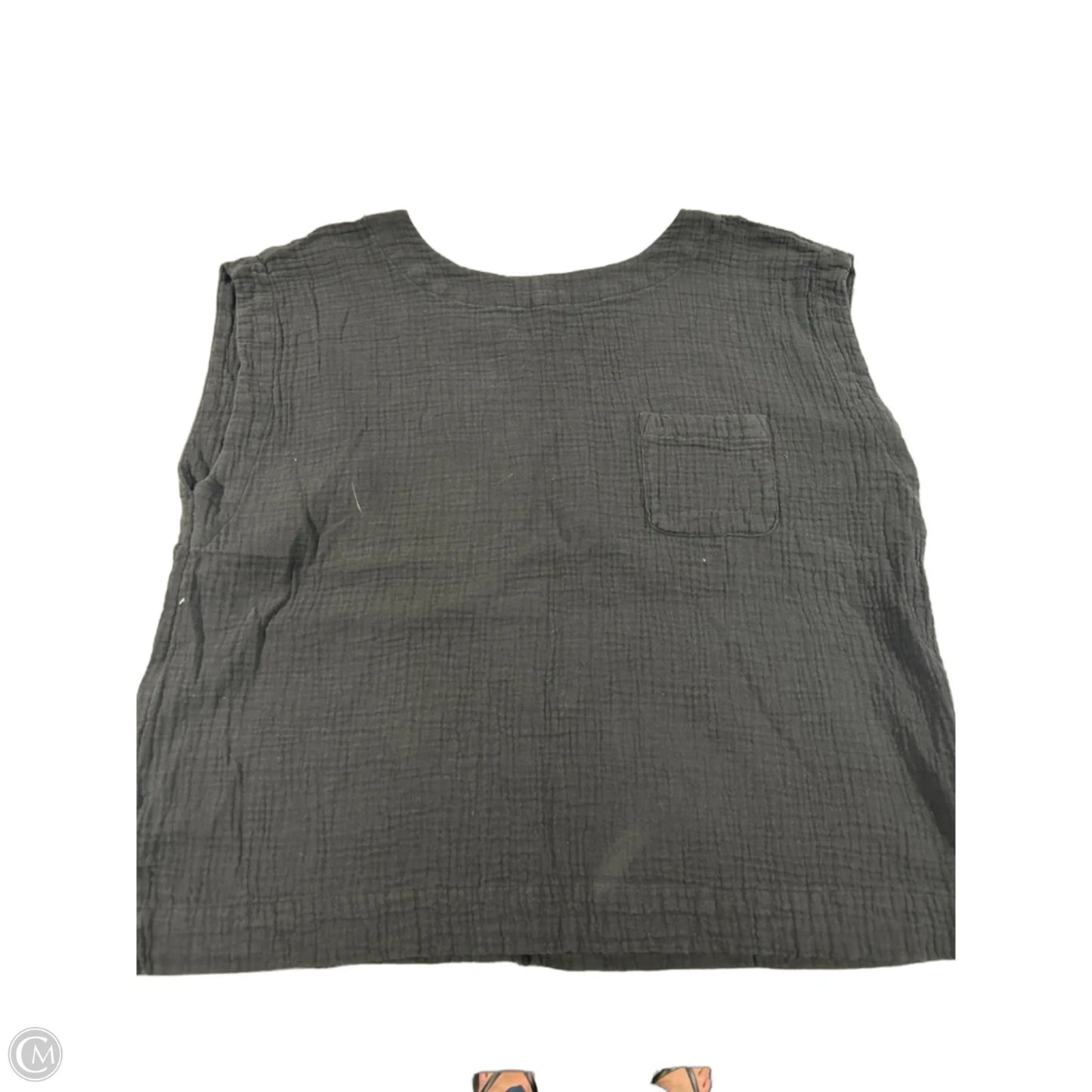 Top Short Sleeve By Ana In Black, Size: M