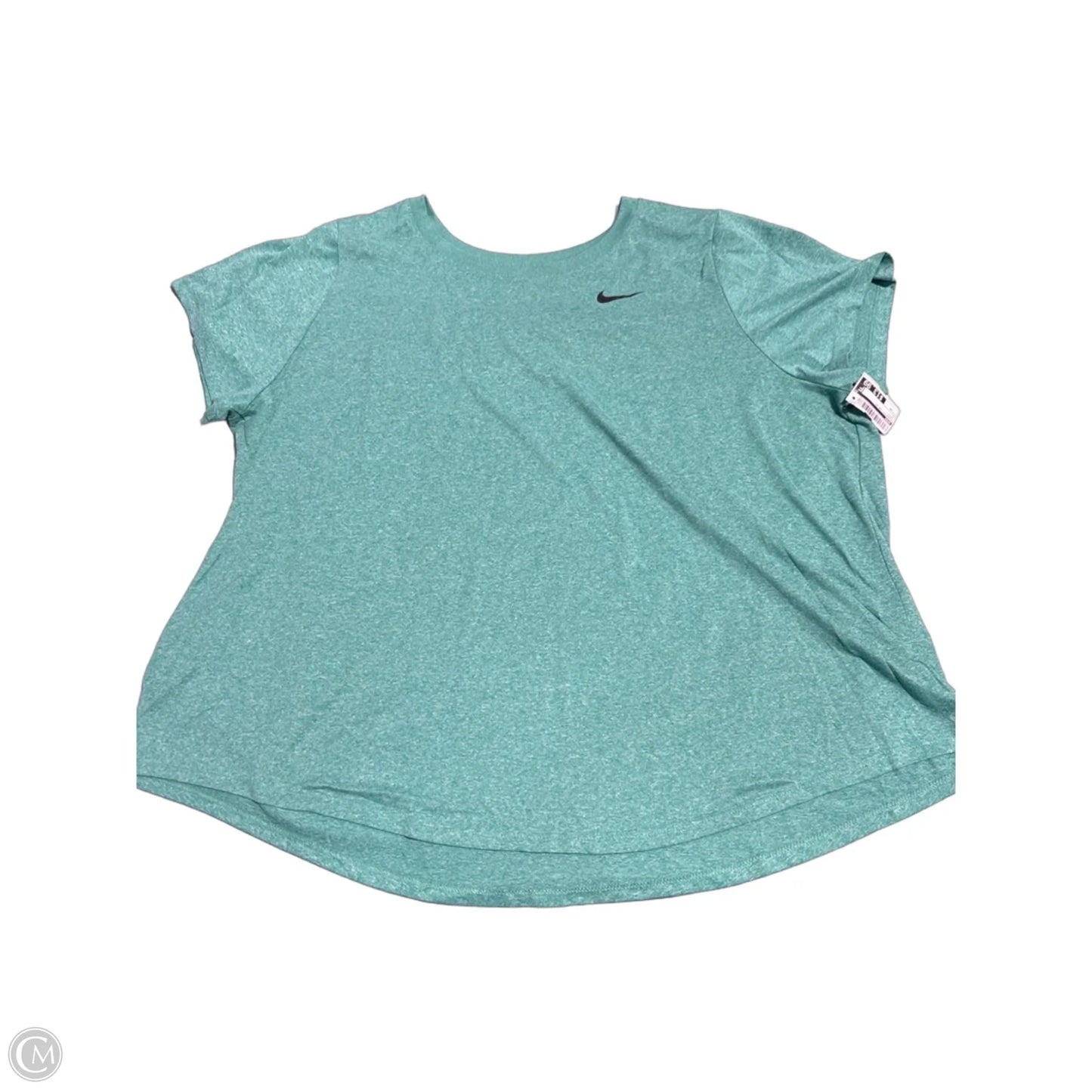 Athletic Top Short Sleeve By Nike In Green, Size: 3x