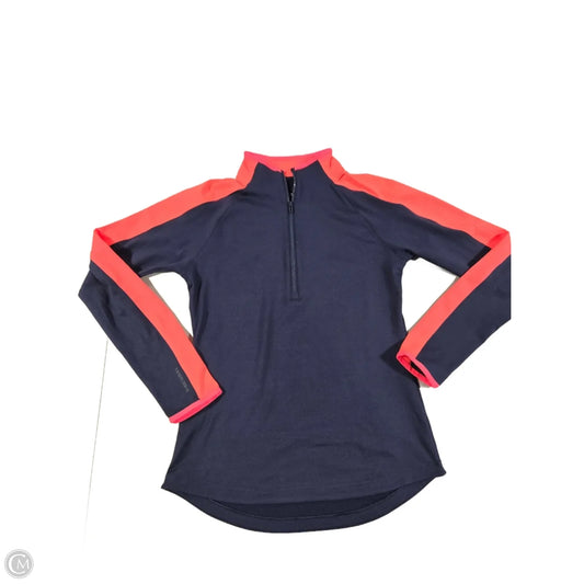 Athletic Top Long Sleeve Collar By Under Armour In Blue & Pink, Size: Xs