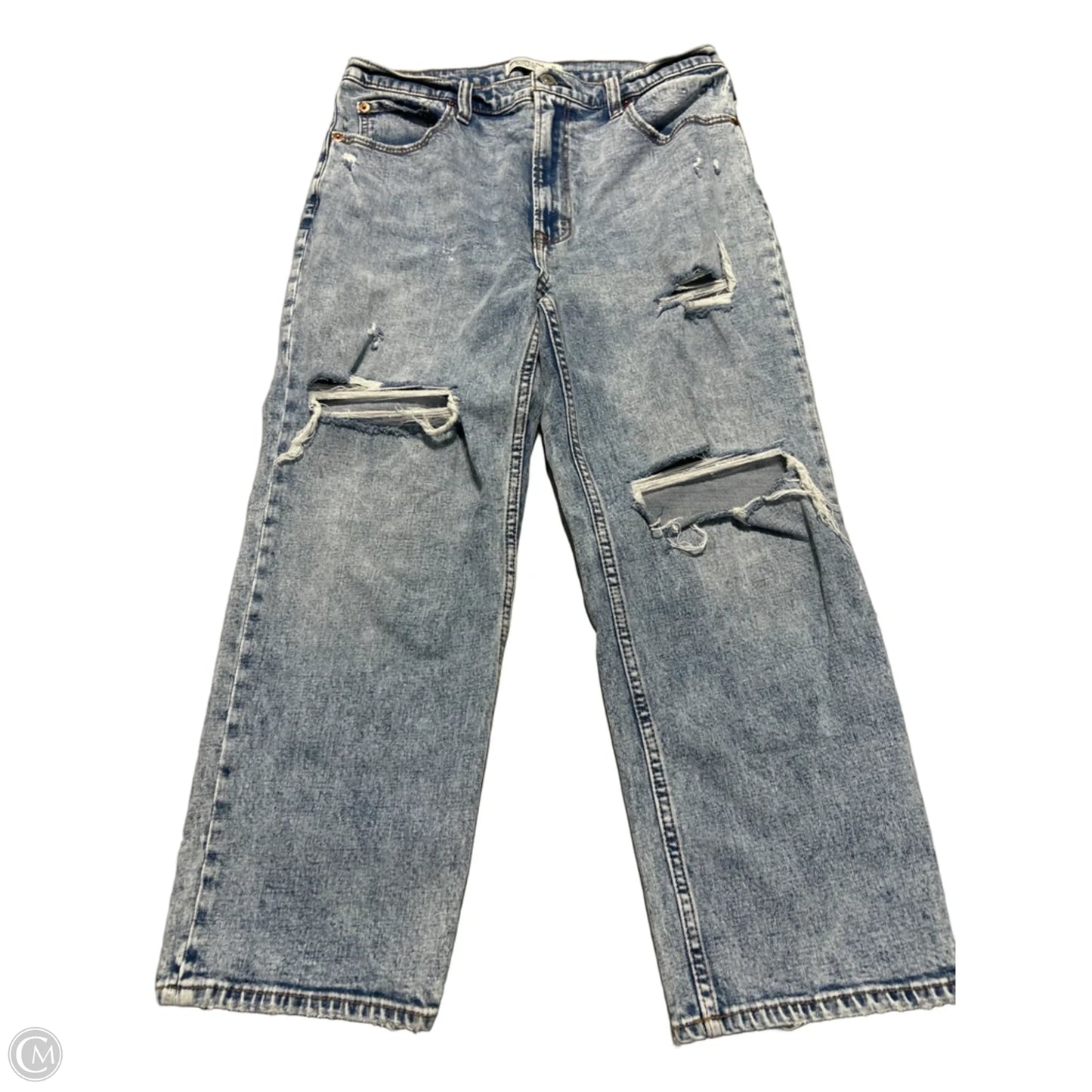 Jeans Skinny By Abercrombie And Fitch In Blue Denim, Size: 12