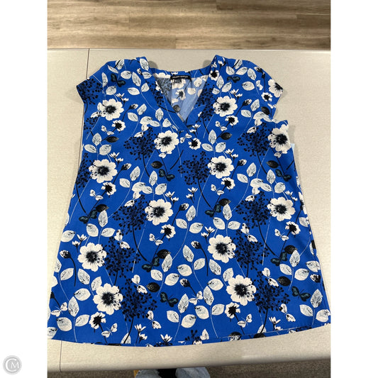Top Short Sleeve By Hilary Radley In Blue, Size: L