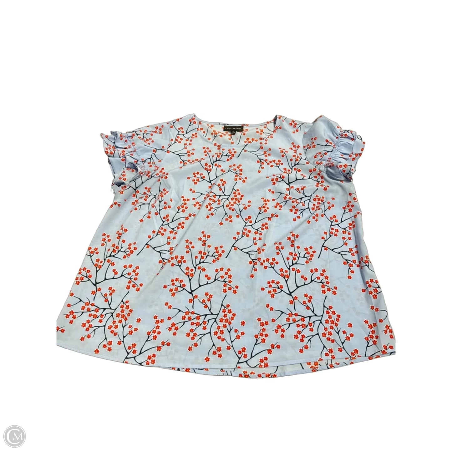 Top Short Sleeve By Lane Bryant In Blue, Size: Xl