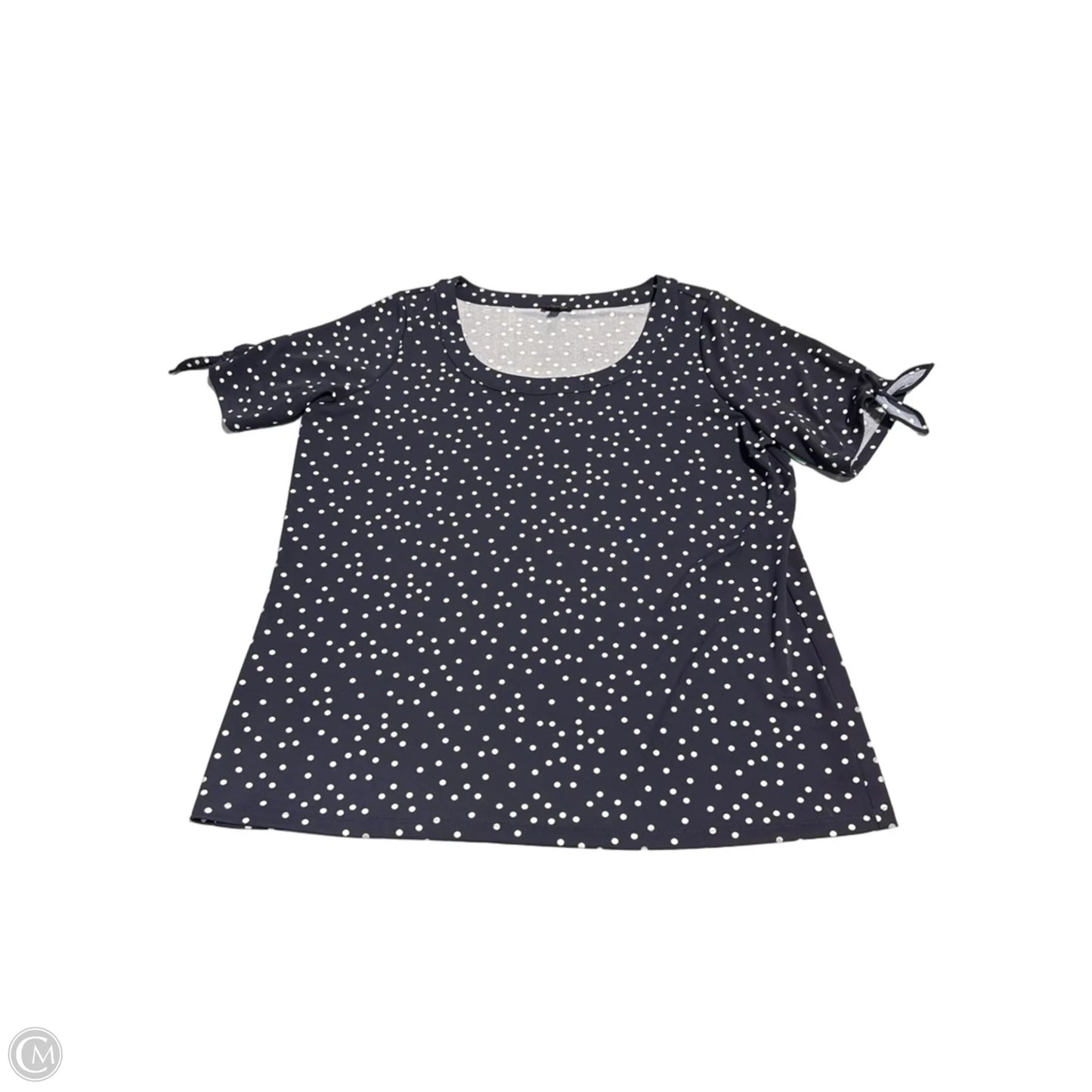 Top Short Sleeve By Talbots In Navy, Size: 1x