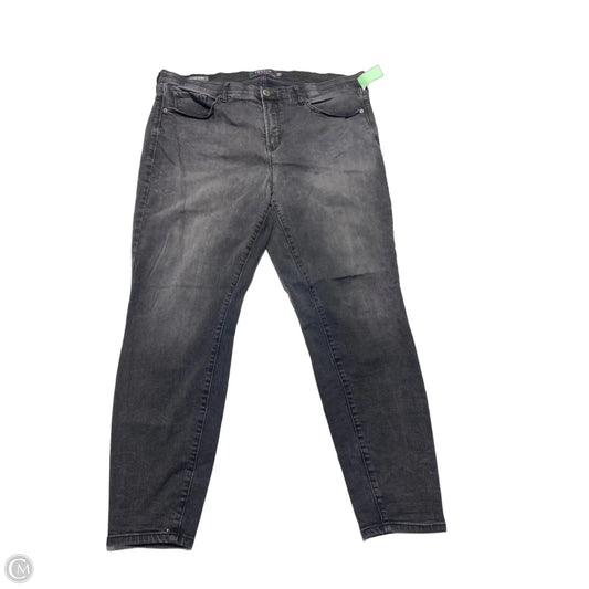 Jeans Skinny By Torrid In Black Denim, Size: 18