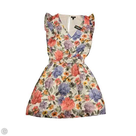Dress Casual Short By Express In Floral Print, Size: S