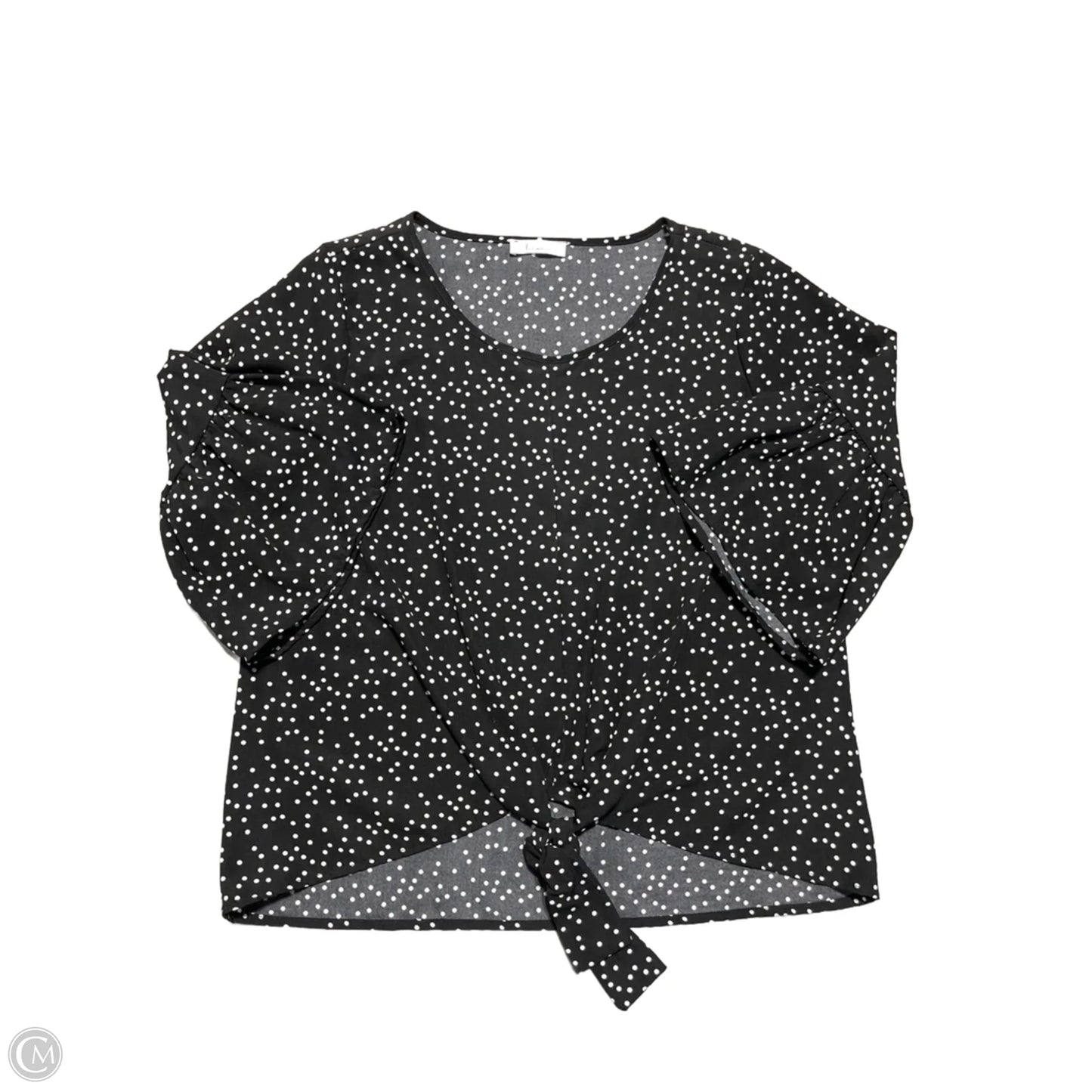 Top Long Sleeve By Les Amis In Black, Size: S