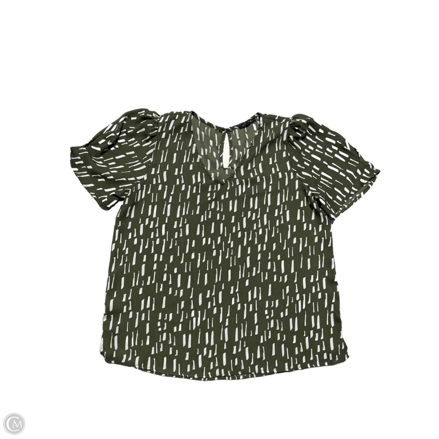 Top Short Sleeve By Papermoon In Green, Size: M