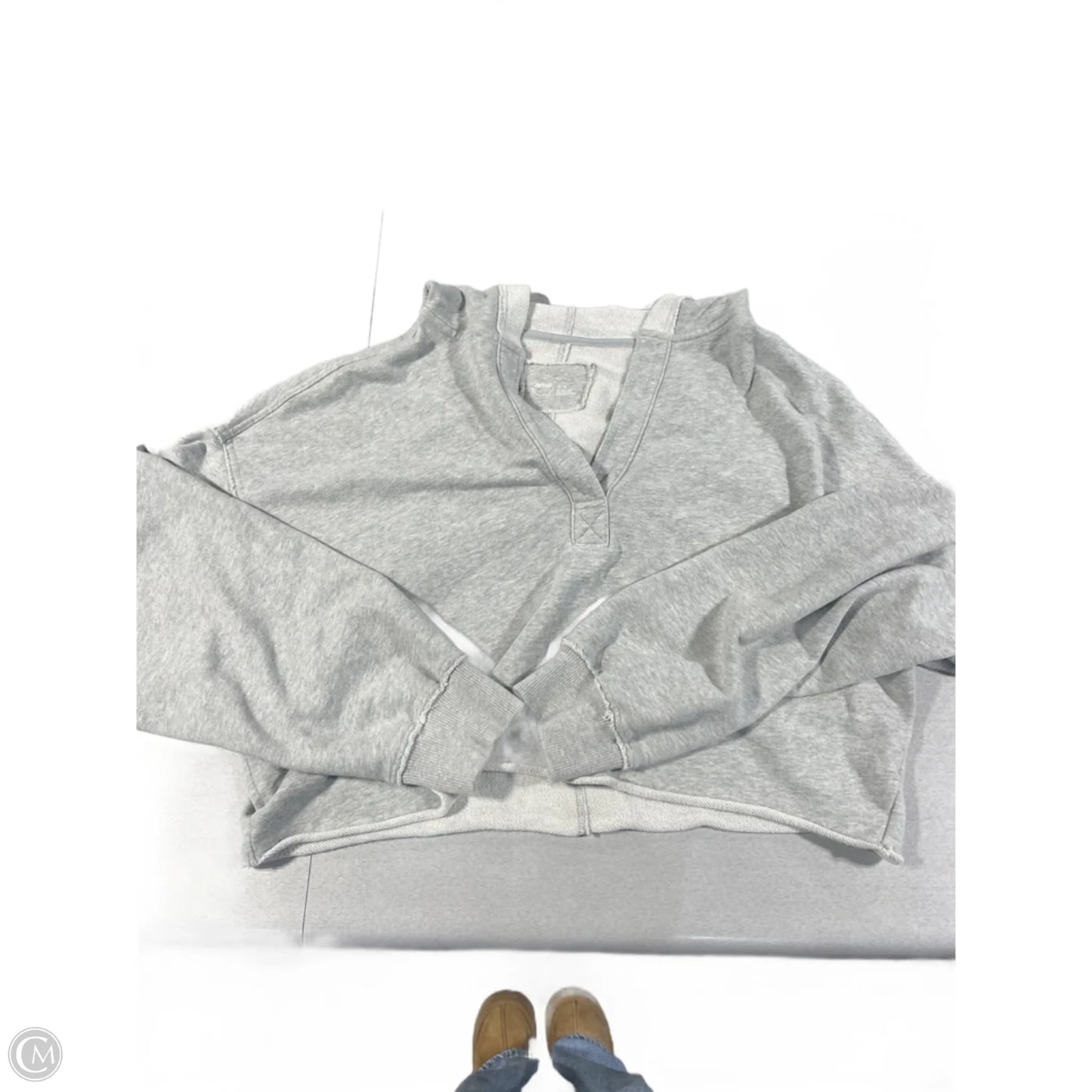Sweatshirt Hoodie By Aerie In Grey, Size: Xl
