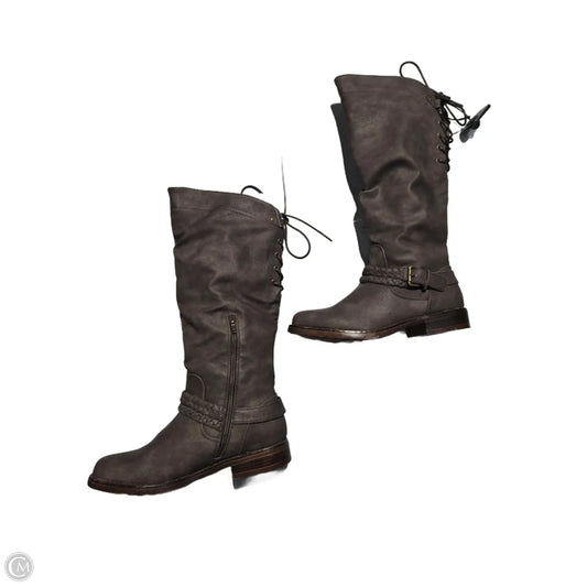 Boots Mid-calf Flats By Cmb In Brown, Size: 7.5