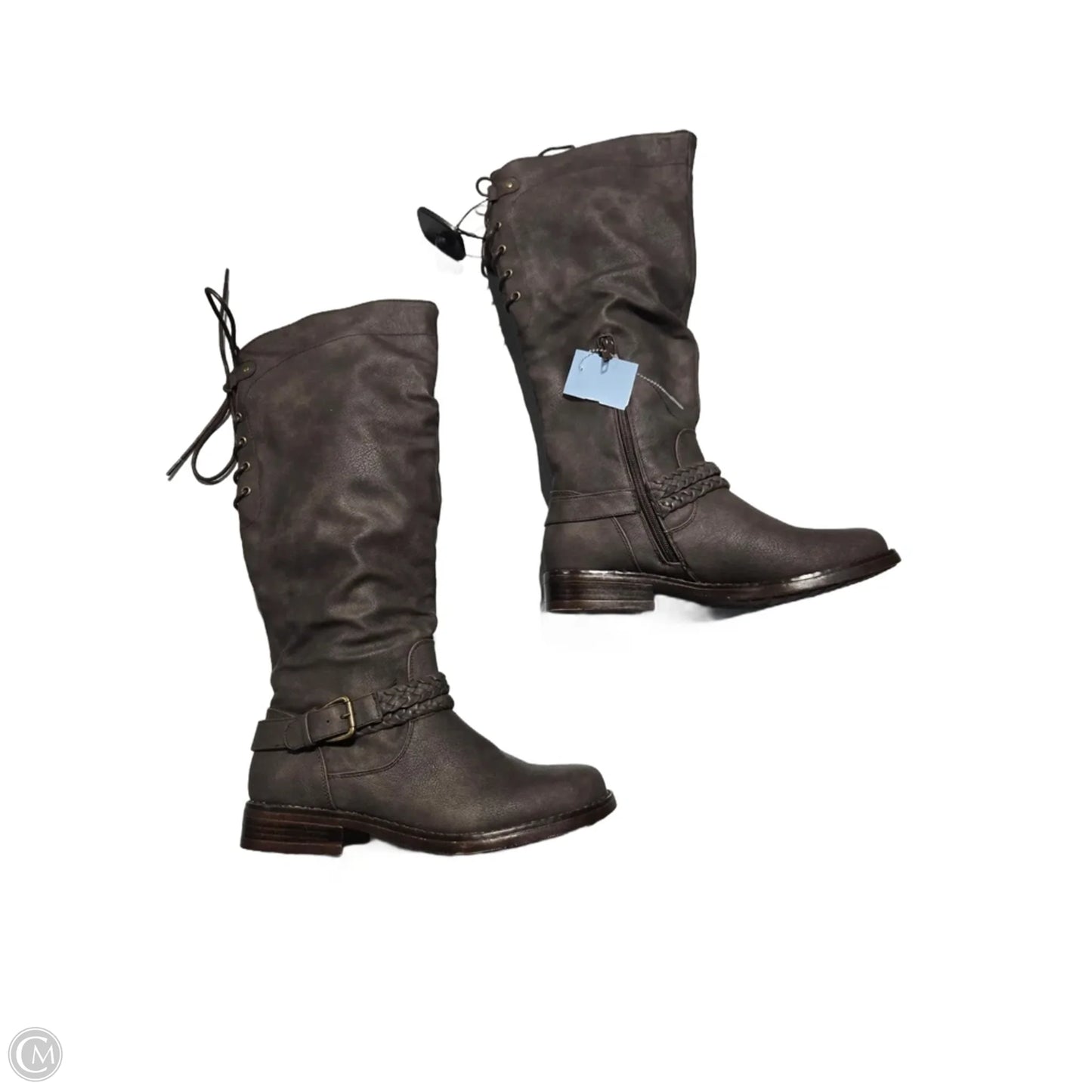 Boots Mid-calf Flats By Cmb In Brown, Size: 7.5