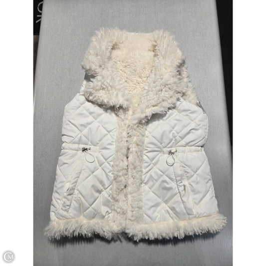 Vest Faux Fur & Sherpa By Cmb In White, Size: L