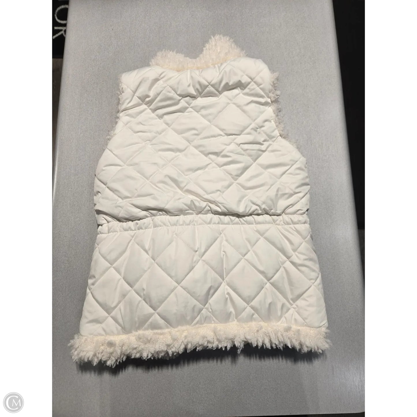 Vest Faux Fur & Sherpa By Cmb In White, Size: L