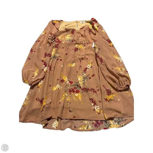 Dress Casual Midi By Maurices In Tan, Size: Xxl