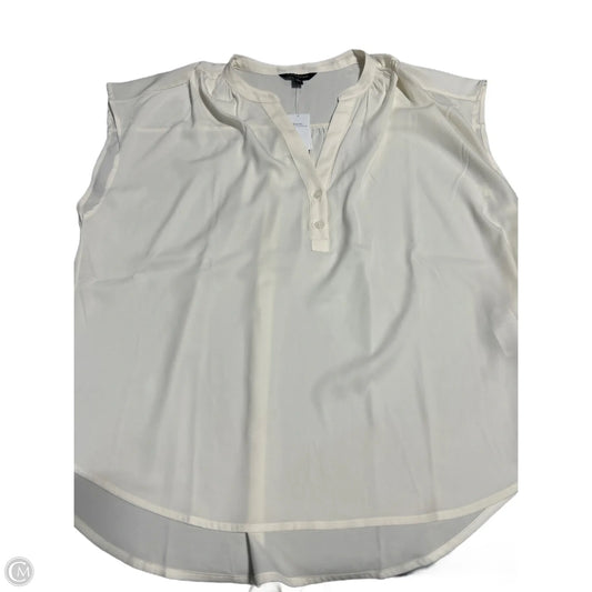 Top Short Sleeve By Banana Republic In White, Size: L