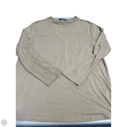 Top Long Sleeve By Trendy Queen In Brown, Size: L
