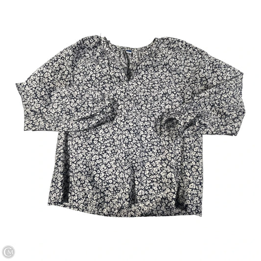 Top Long Sleeve By Old Navy In White, Size: M