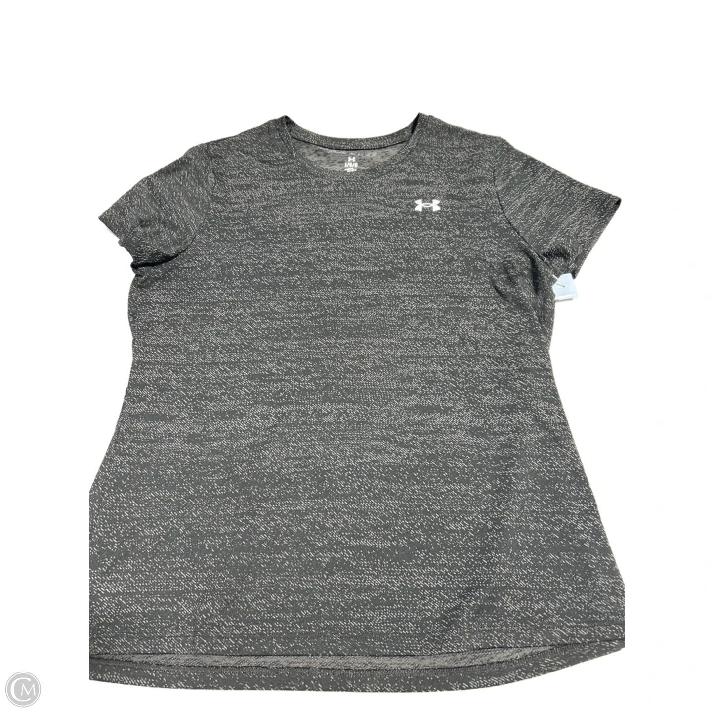 Athletic Top Short Sleeve By Under Armour In Black, Size: L