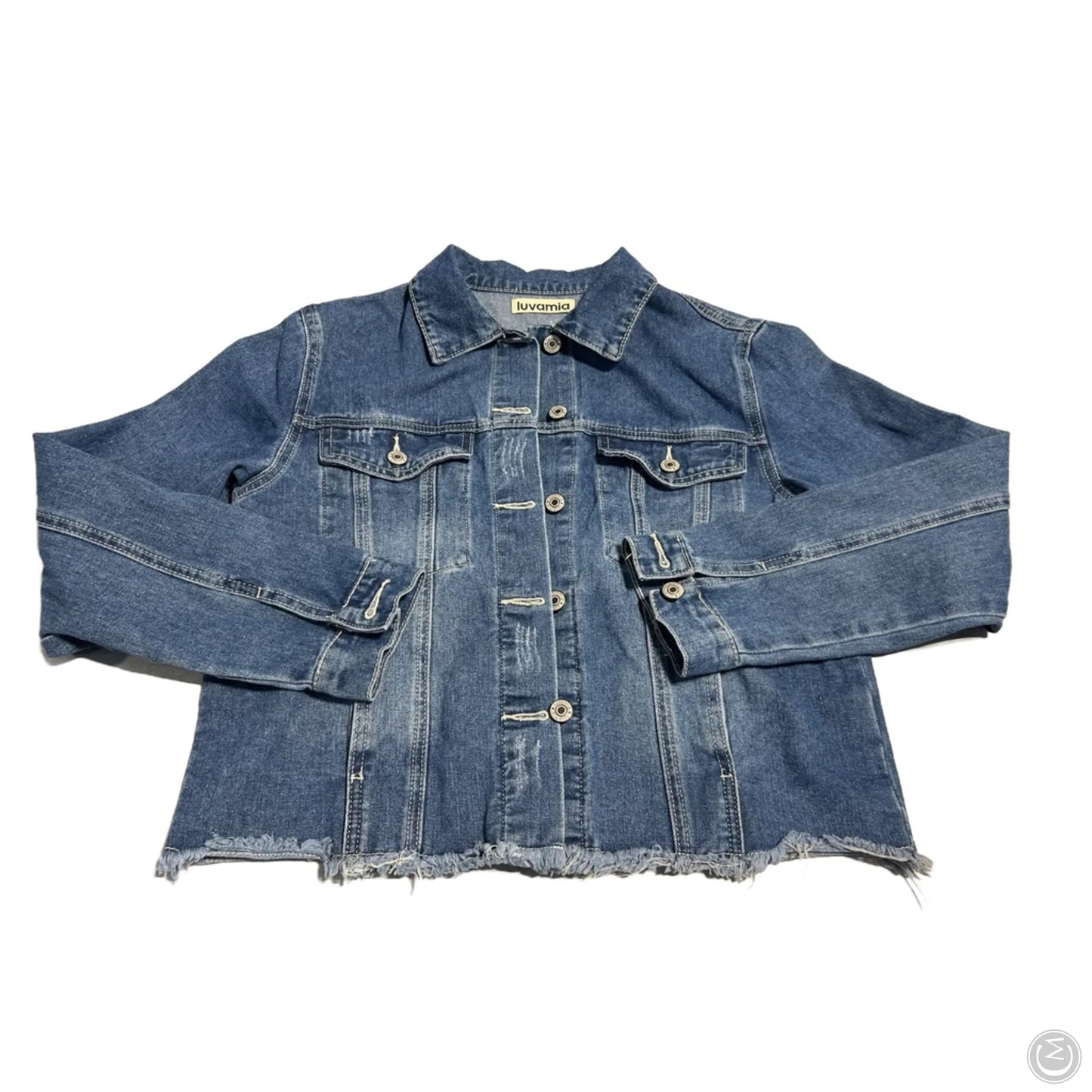 Jacket Denim By Cmb In Blue Denim, Size: S