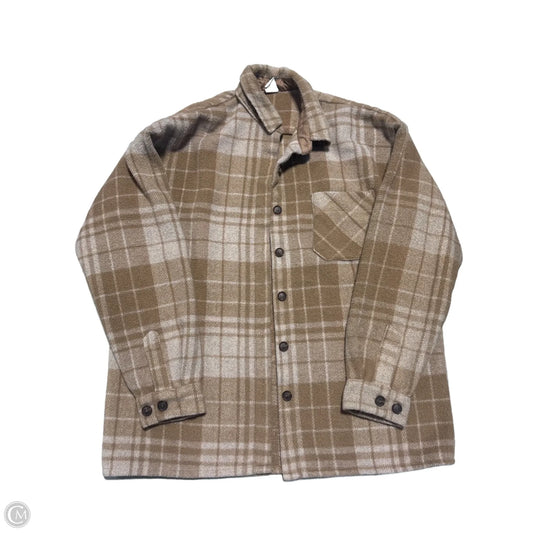 Jacket Faux Fur & Sherpa By Cmb In Brown, Size: L