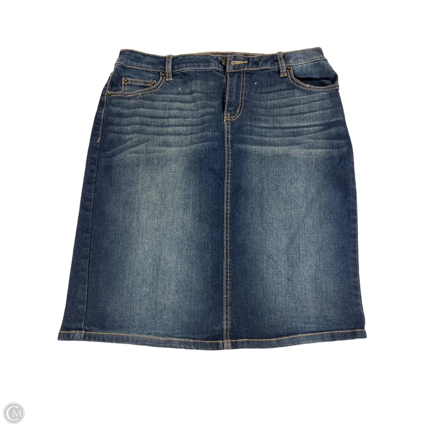 Skirt Midi By Westport In Blue Denim, Size: 10