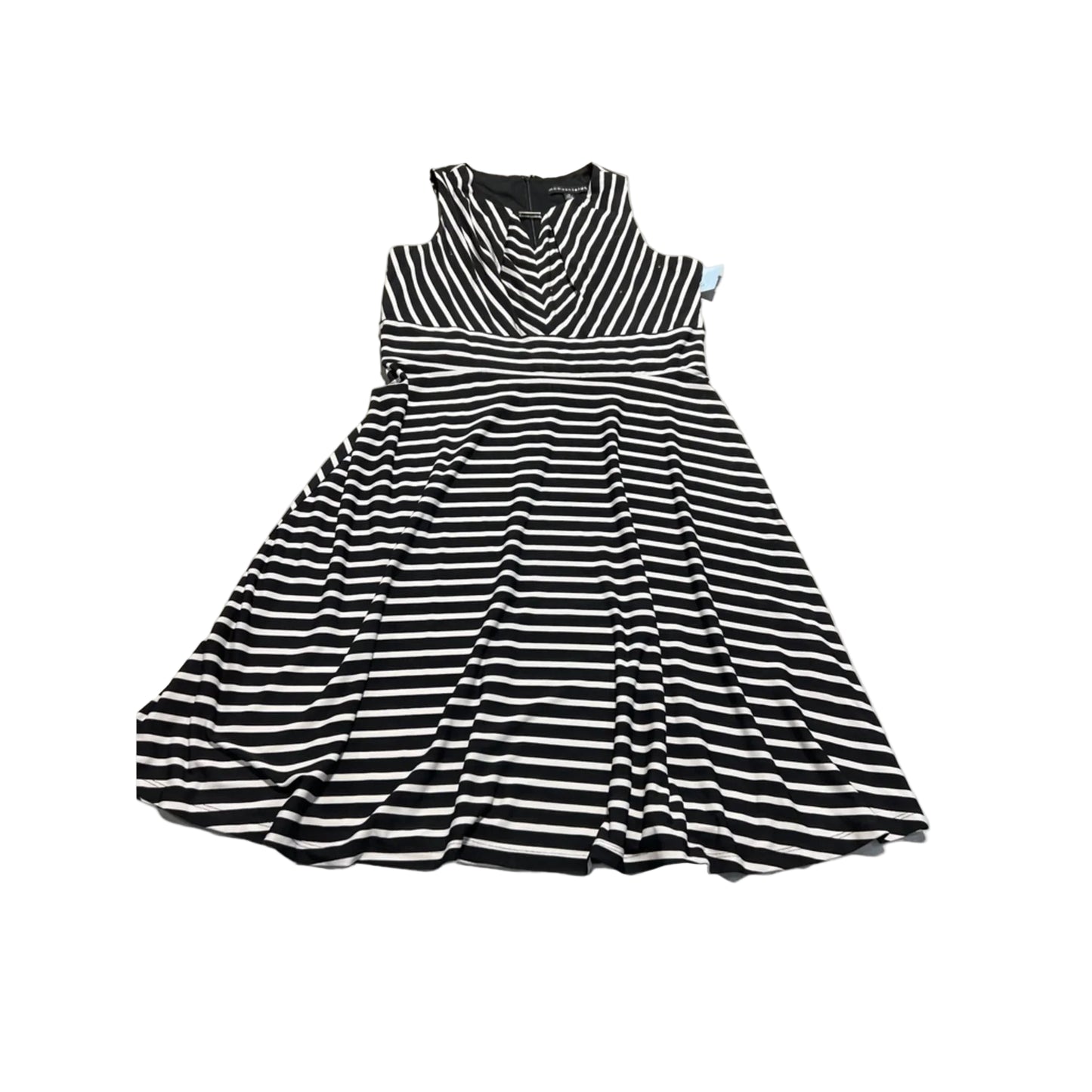 Dress Casual Midi By Madison Leigh In Black & White, Size: Xl