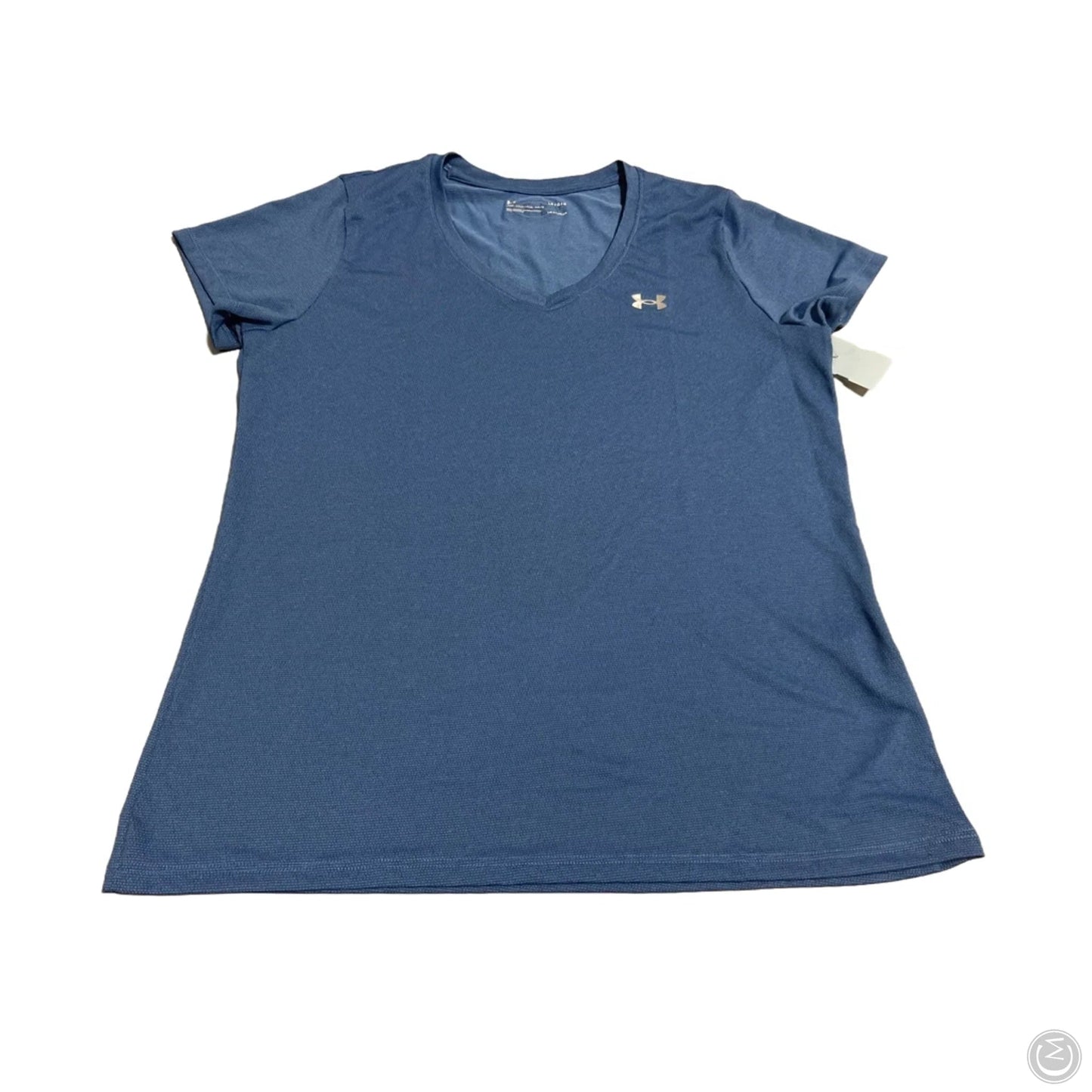 Athletic Top Short Sleeve By Under Armour In Blue, Size: L