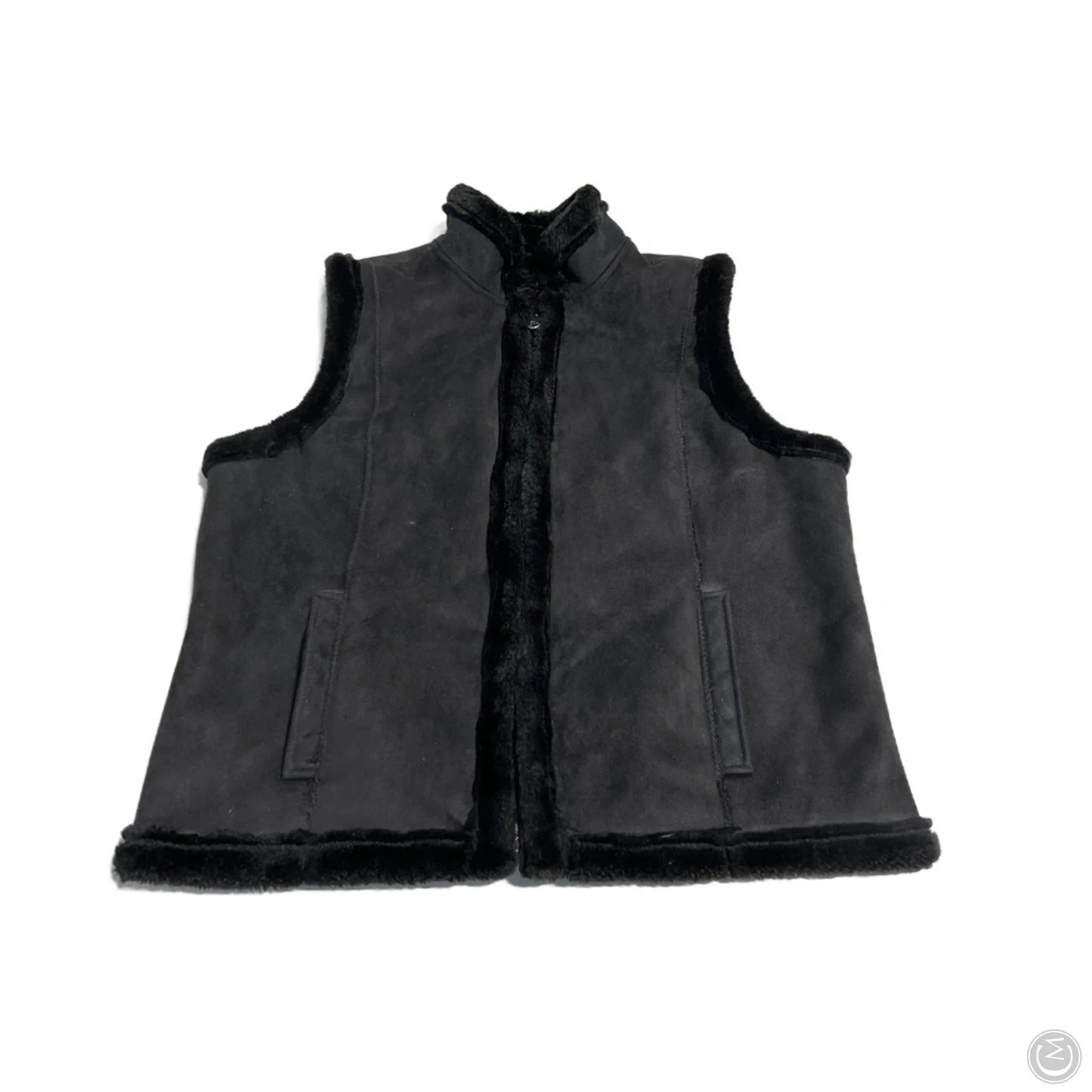 Vest Faux Fur & Sherpa By Cmb In Black, Size: L