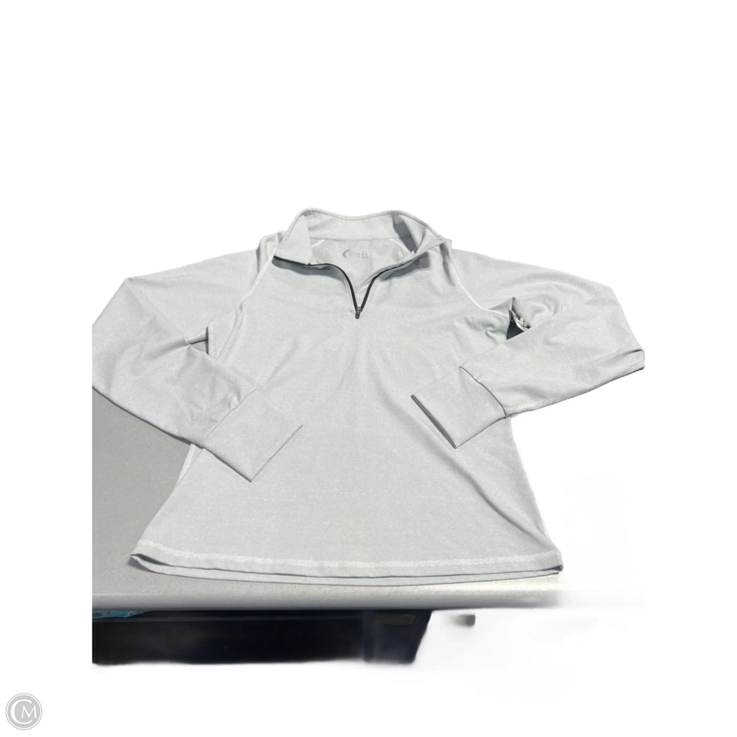 Athletic Top Long Sleeve Collar By Zyia In Grey, Size: L
