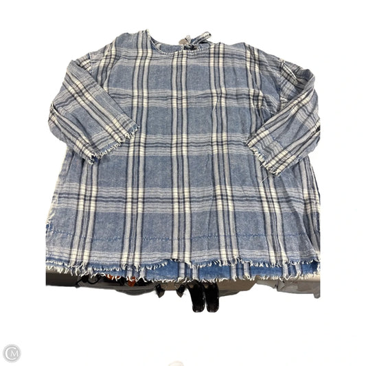 Top Long Sleeve By Tribal In Blue, Size: 1x