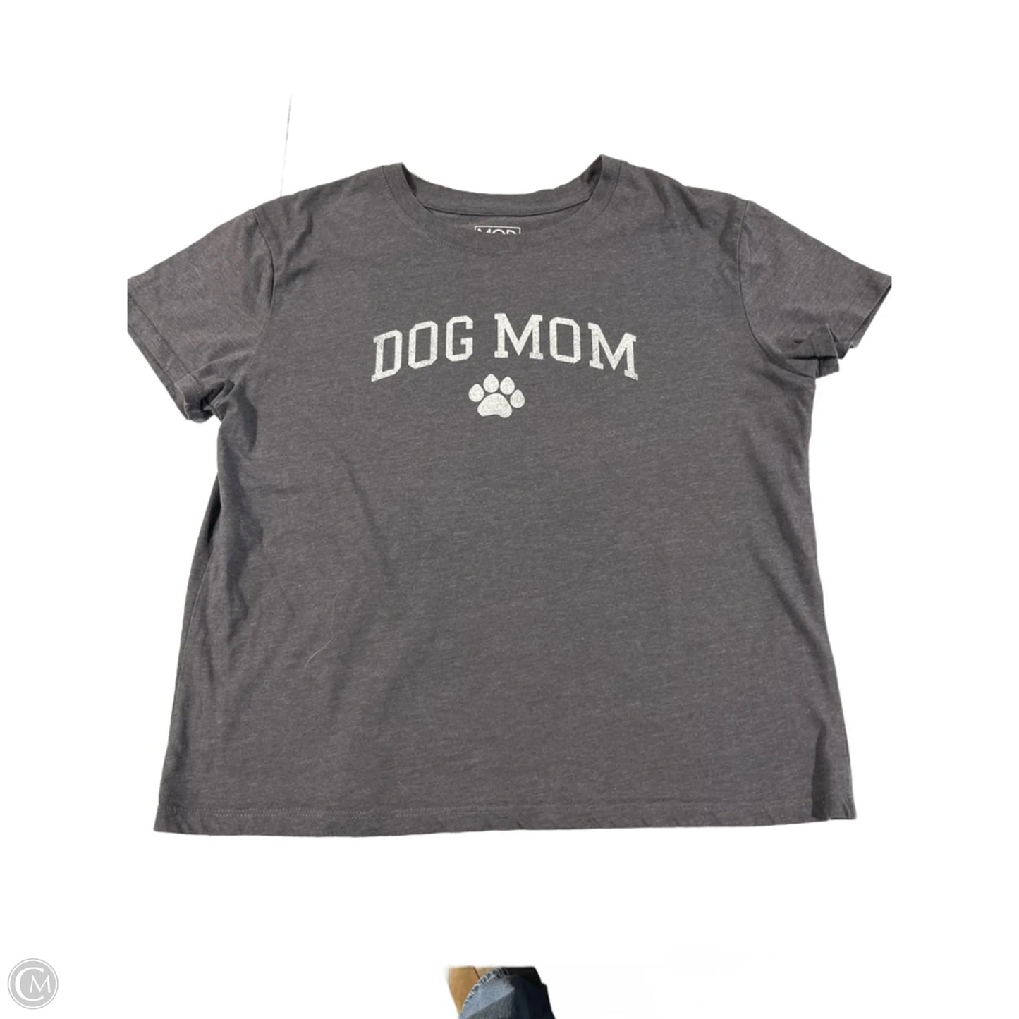 Top Short Sleeve By Modern Lux In Grey, Size: L