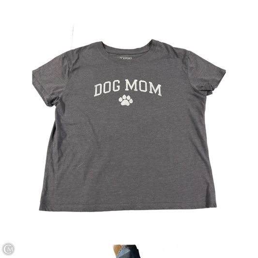 Top Short Sleeve By Modern Lux In Grey, Size: L