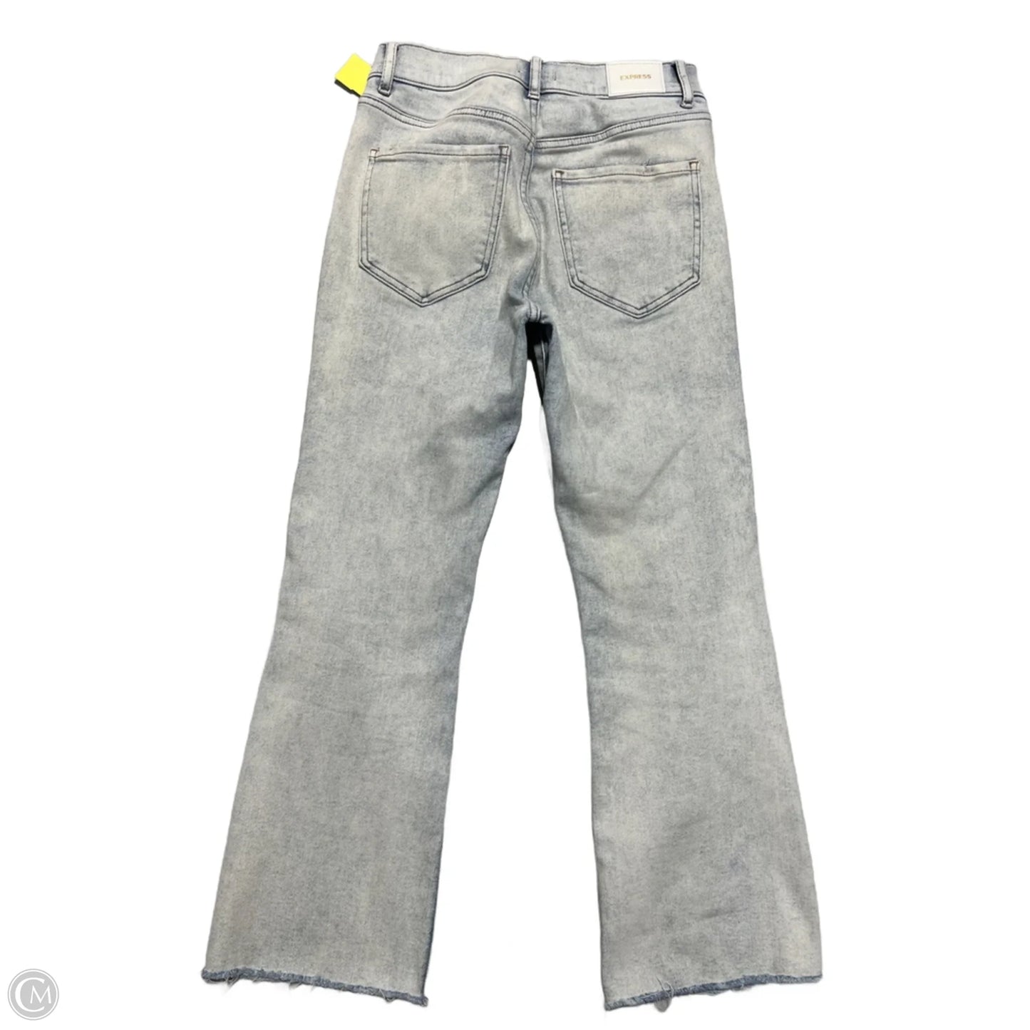 Jeans flared By Express In Blue Denim, Size: 4