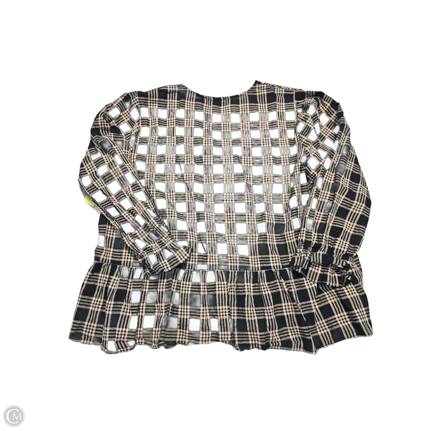 Top Long Sleeve By Cmb In Black & Brown, Size: Xl