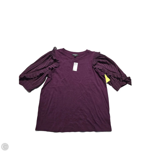 Top Short Sleeve By Express In Purple, Size: S