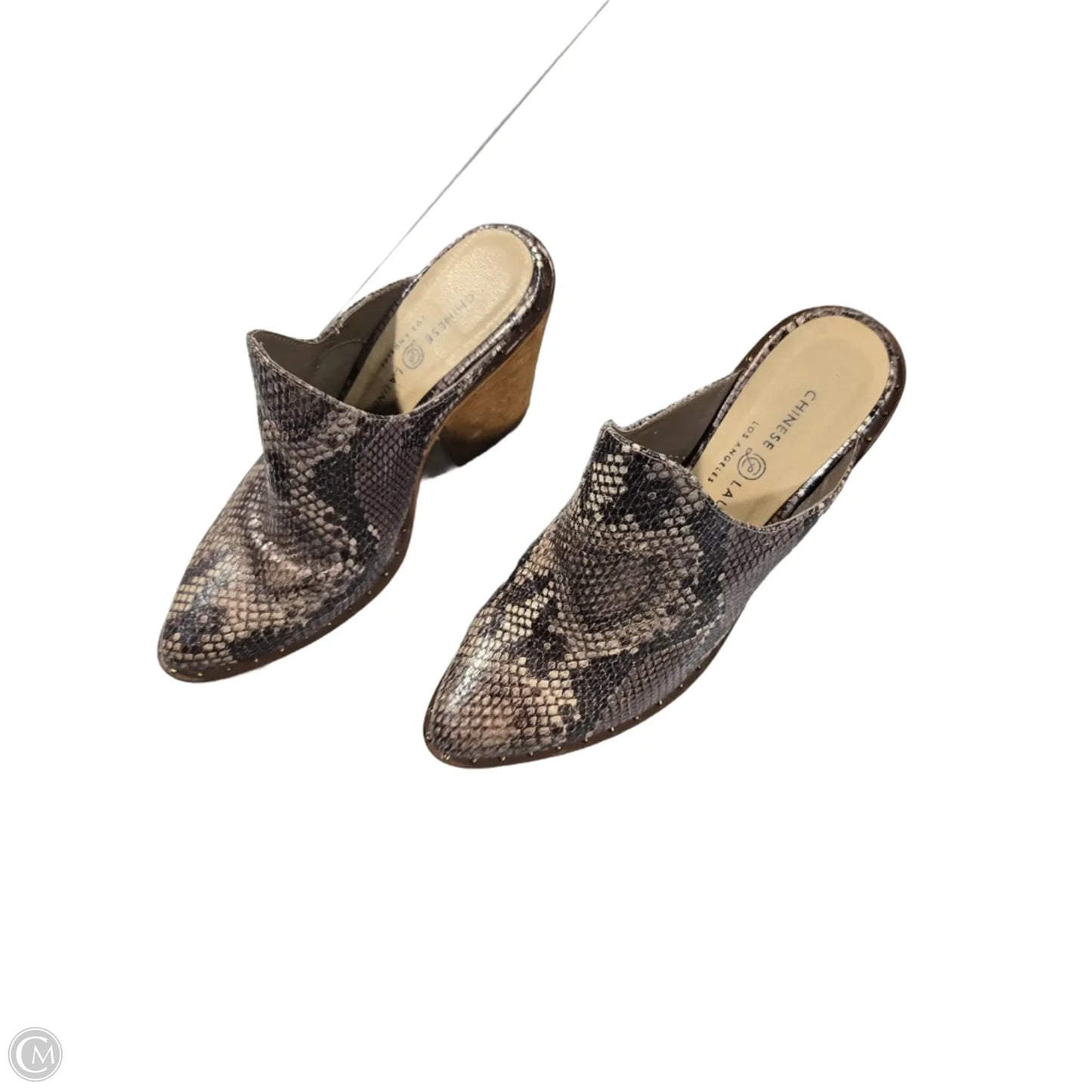 Shoes Heels Block By Chinese Laundry In Snakeskin Print, Size: 8