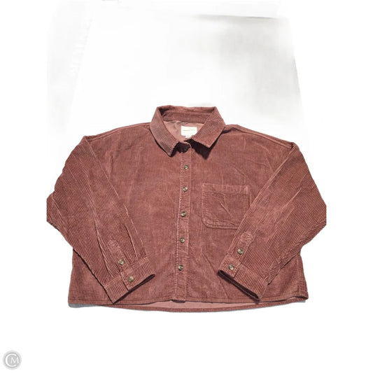 Top Long Sleeve By American Eagle In Bronze, Size: M