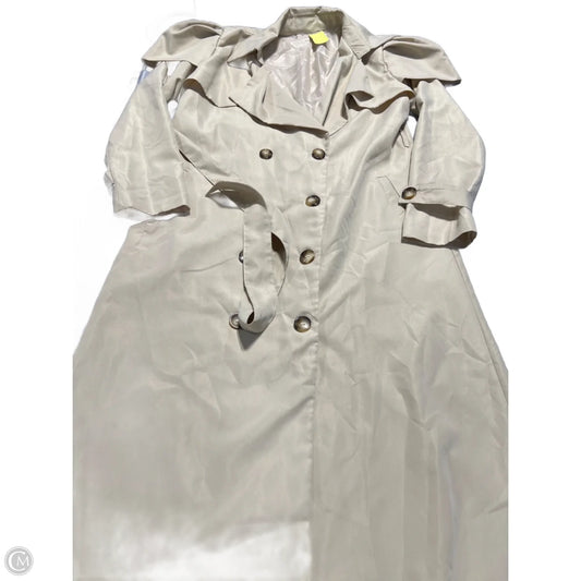 Coat Trench Coat By Cmb In Tan, Size: M