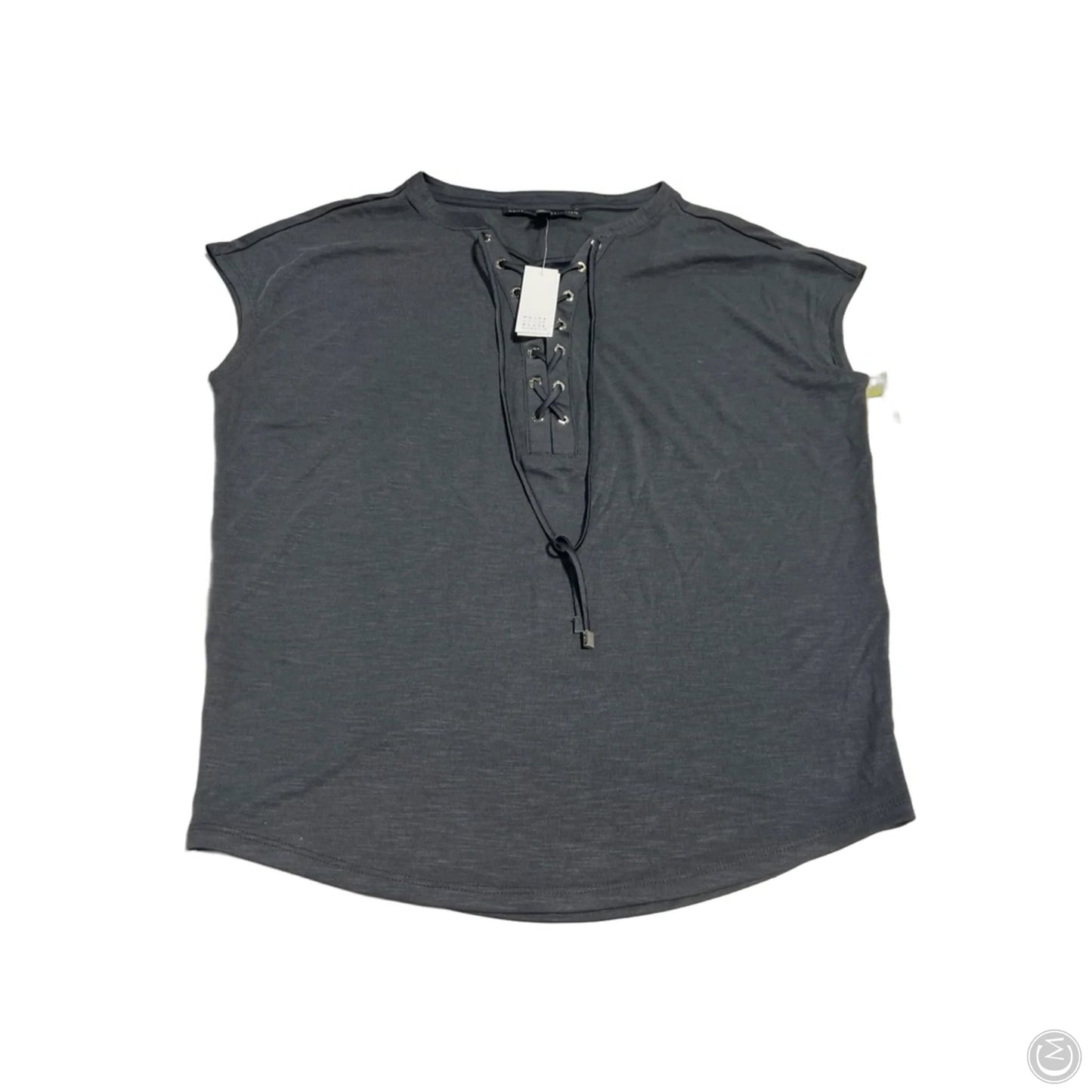 Top Short Sleeve By White House Black Market In Grey, Size: Xxs