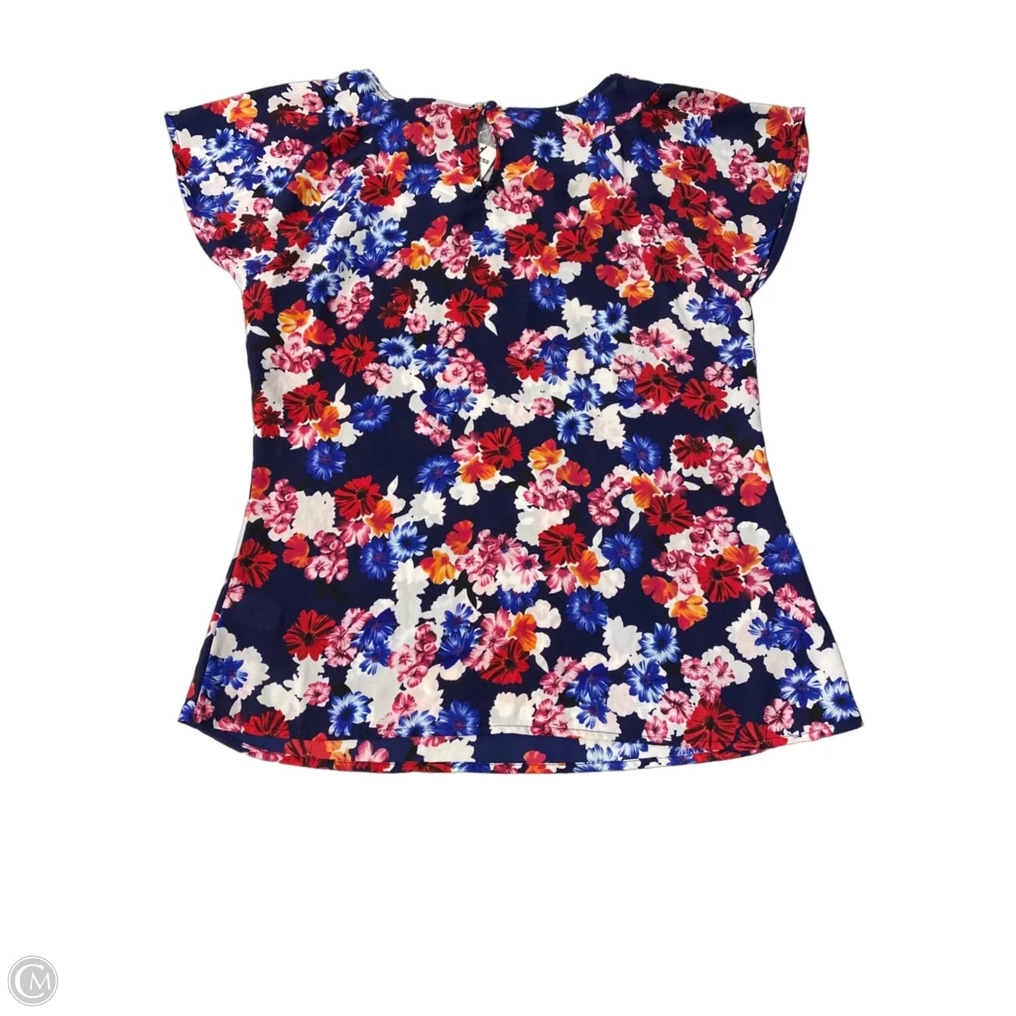 Top Short Sleeve By Express In Floral Print, Size: Xs