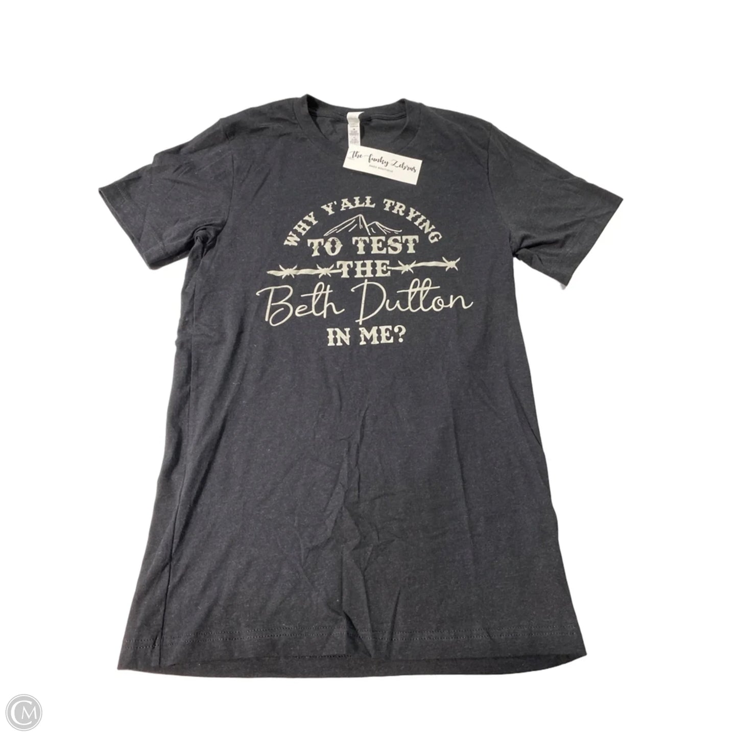 Top Short Sleeve Basic By Canvas In Black, Size: S