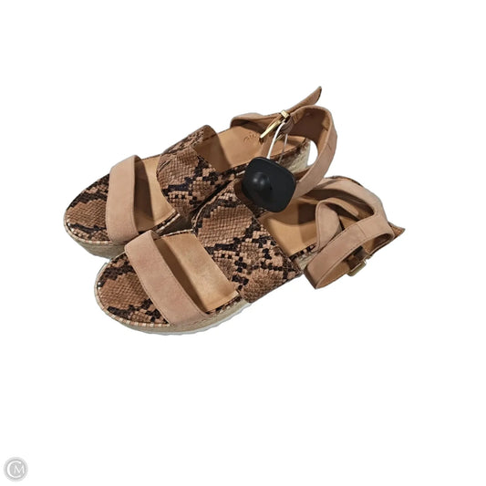 Sandals Heels Platform By Dolce Vita In Animal Print, Size: 8.5