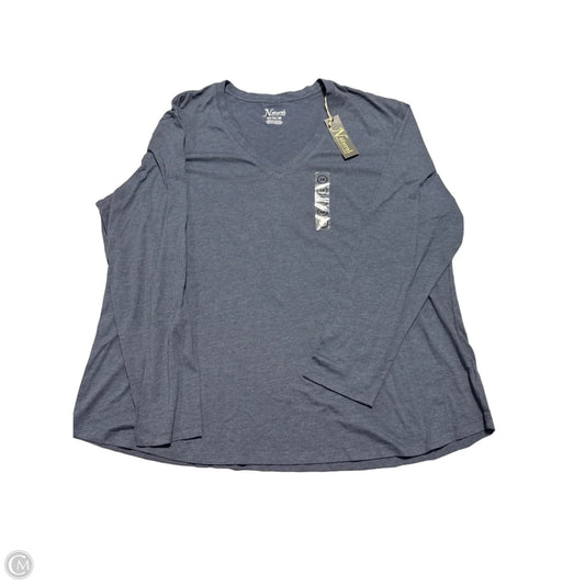 Top Long Sleeve By Natural Reflections In Navy, Size: 3x