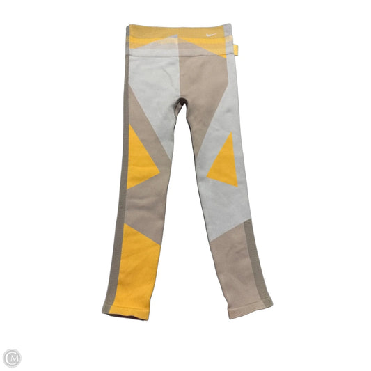 Athletic Leggings By Nike In Yellow, Size: M
