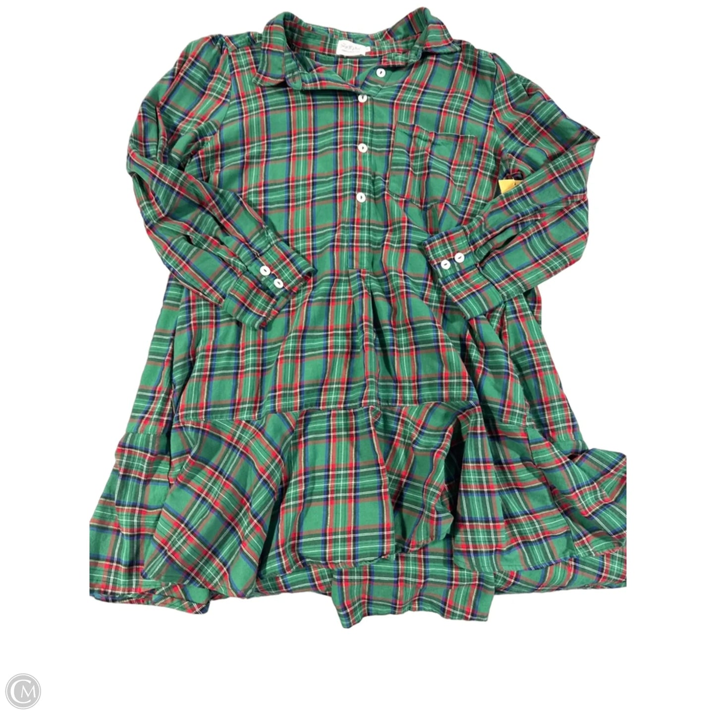 Dress Casual Short By Cmc In Green & Red, Size: L