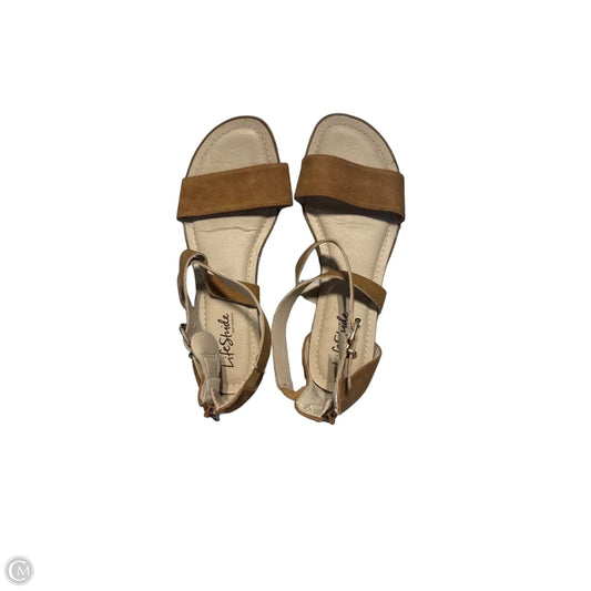 Sandals Flats By Life Stride In Brown, Size: 8.5