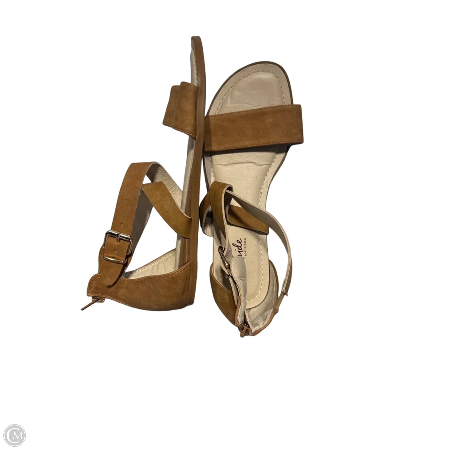 Sandals Flats By Life Stride In Brown, Size: 8.5