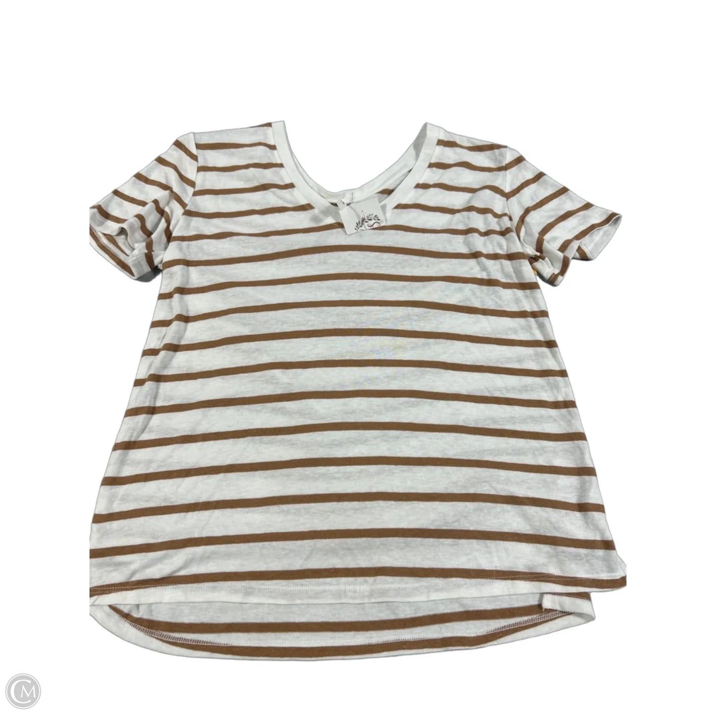 Top Short Sleeve By Be Cool In Striped Pattern, Size: S